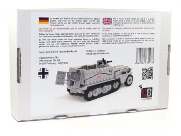 CUSTOM WW2 SdKfz 250-1 - Old Version mit Soldat aus LEGO® Steinen