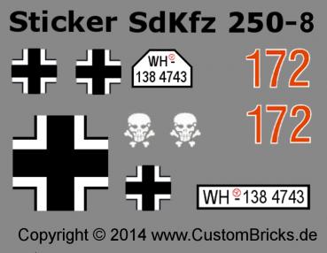 Custom Sticker SdKfz 250-8 - Neu Version