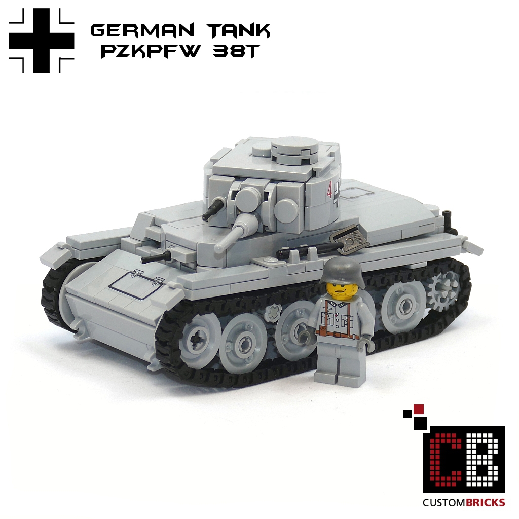  CUSTOM-38T-Tank-Soldierf-LEGO WW2 WWII