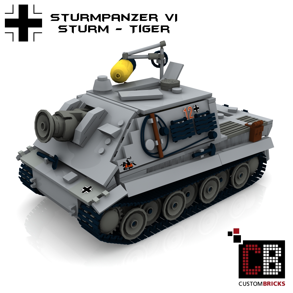  LEGO WW2 WWII Panzer Tank Panzerkampfwagen PzKpfw  Sturmpanzer Sturmtiger Tiger LA-Design Custombricks Custom PDF Bauanleitung  Instructions Download Deutsche German