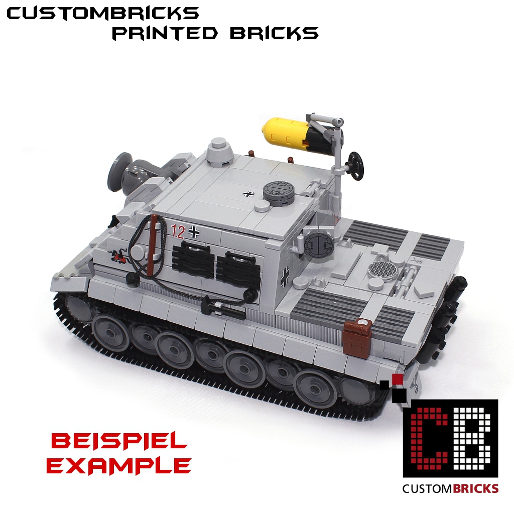 Custombricks De Lego Ww Wwii Panzer Tank Sdkfz Halftrack Bunker