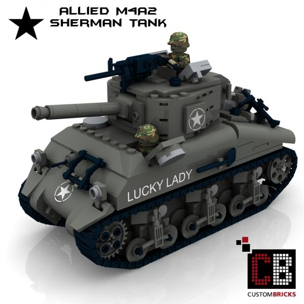 Custom WW2 Allied Tank Set - T34, T26, M40, M32B1, M7-Priest, M4A2 and Firefly