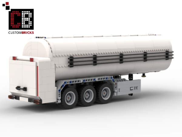 Custom white gas trailer