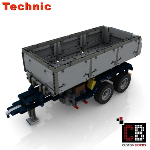 Custom 42043  trailer 2-axle with tipping function - grey