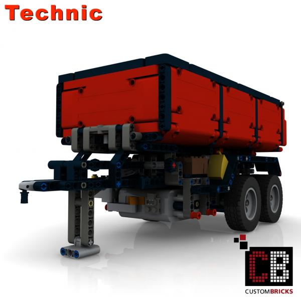 Custom 42043 trailer 2-axle with tipping function - red