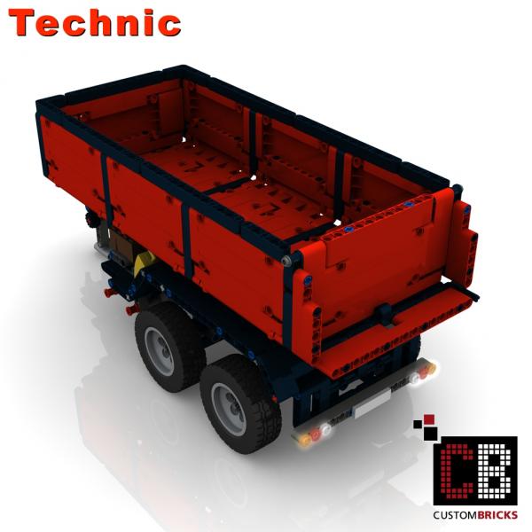 Custom 42043 trailer 2-axle with tipping function - red