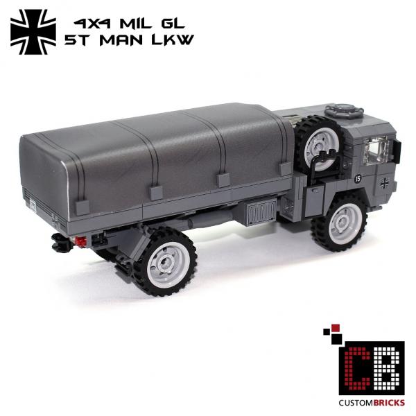 CUSTOM Bundeswehr 5t MAN 4x4 LKW - gray - made of LEGO® bricks