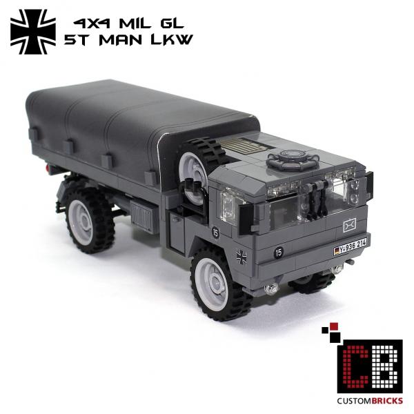 CUSTOM Bundeswehr 5t MAN 4x4 LKW - grau - aus LEGO® Steinen