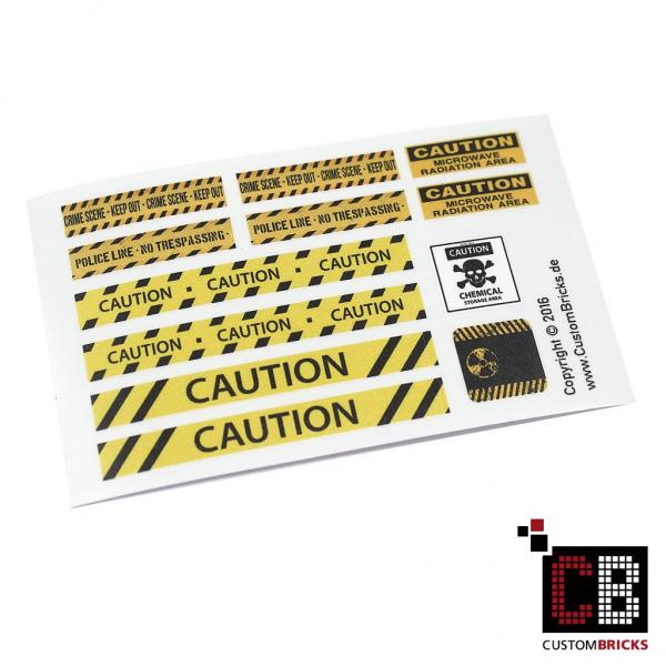 CustomBricks barrier from LEGO parts with custom Sticker