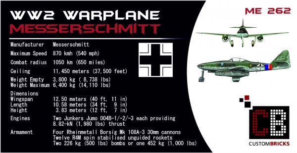 CUSTOM WW2 Warplane - Standfuss + Sticker aus LEGO® Steinen