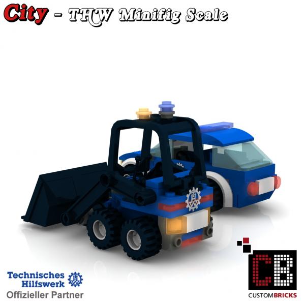 Custom THW Model - Mini excavator with passenger car