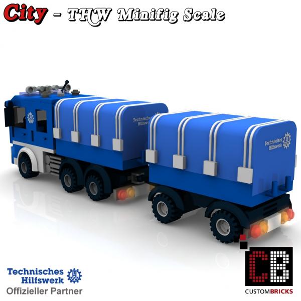 Custom THW Model - Truck long with trailer