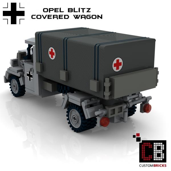 Custom WW2 Opel Blitz covered wagon with Red-cross