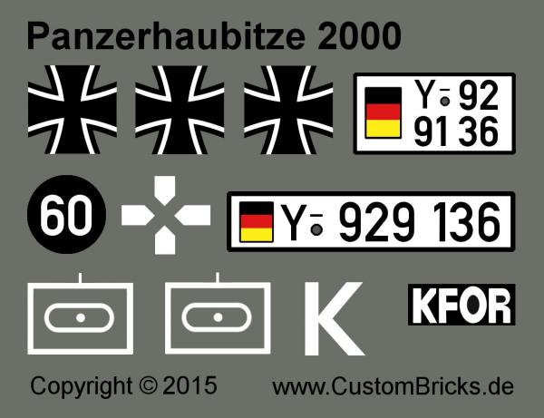 Custom Sticker Bundeswehr Panzerhaubitze 2000