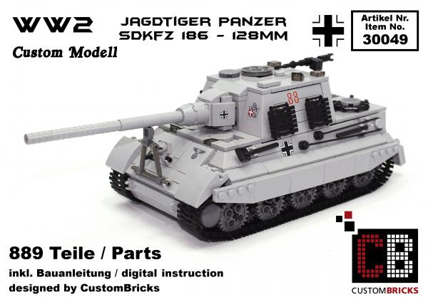 CUSTOM WW2 Panzer Jagdtiger 128mm aus LEGO® Steinen