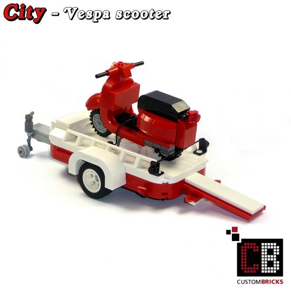 scooter with trailer T1 10220 made of LEGO® bricks