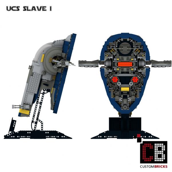 Custom UCS Slave I + Kamino Landingplatform for Star Wars