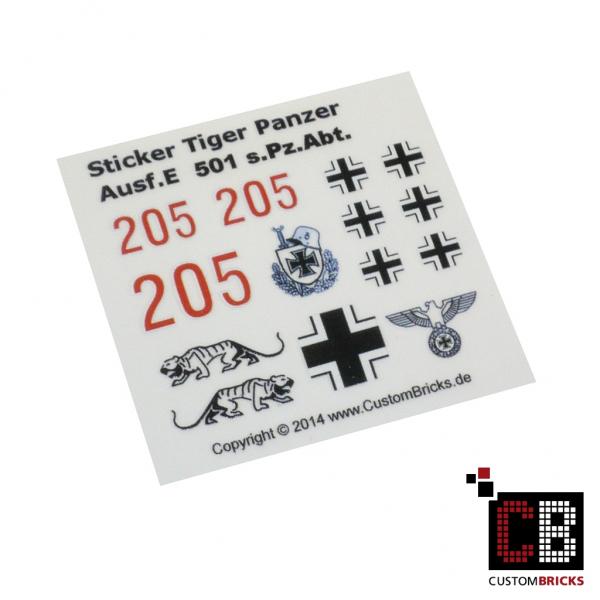 Custom Sticker 501 s.Pz.Abt Tiger Panzer