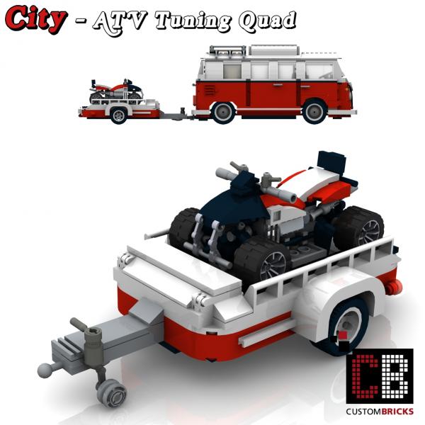 Custom T1-Bus ATV Tuning Quad with Trailer