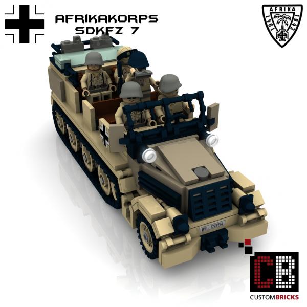 Custom WW2 Afrikakorps SdKfz 7 - Zugkraftwagen