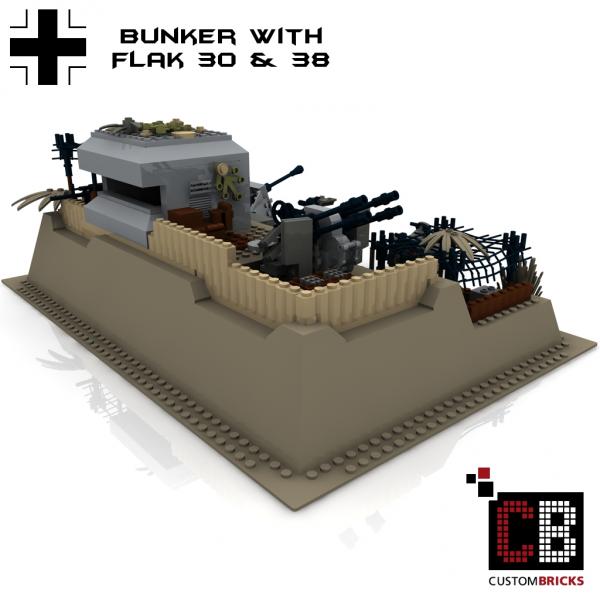 Custom WW2 Normandie Bunker - Flak 30 & Flak 38