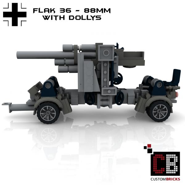 Custom WW2 Flak 36 88mm cannon
