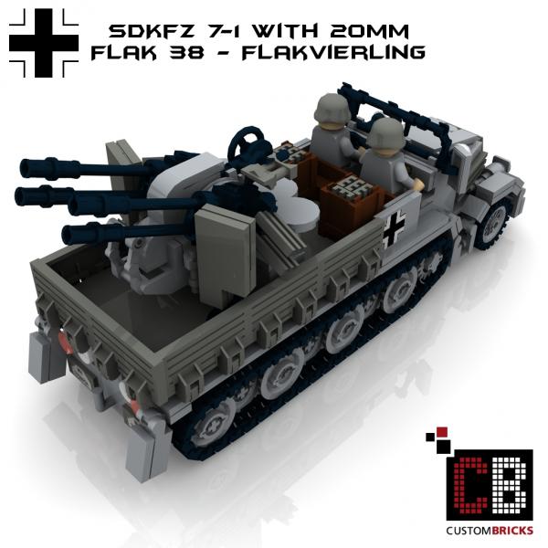 Custom WW2 SdKfz 7-1 - 20mm Flakvierling