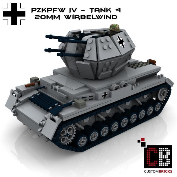 Custom WW2 Panzer 4 PzKpfw IV Wirbelwind
