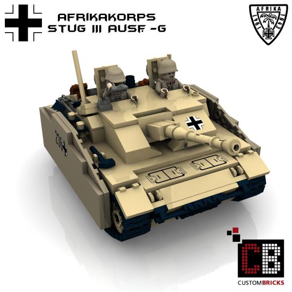 Custom WW2 Afrikakorps Tank StuG III Ausf.-G