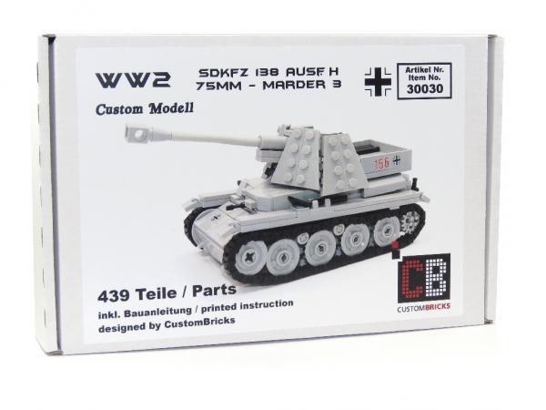 CUSTOM WW2 Panzer Marder III Ausf.M mit Soldat aus LEGO® Steinen