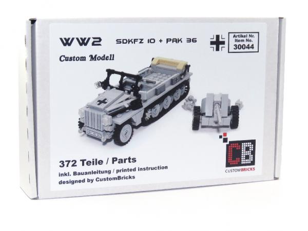 CUSTOM WW2 SdKfz 10 mit PaK 36 aus LEGO® Steinen