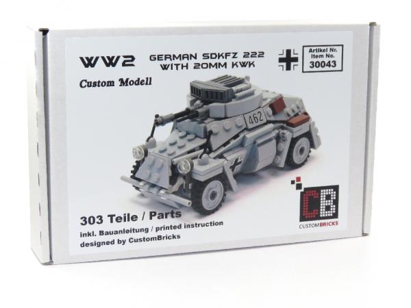 CUSTOM WW2 SdKfz 222 mit 20mm KwK aus LEGO® Steinen