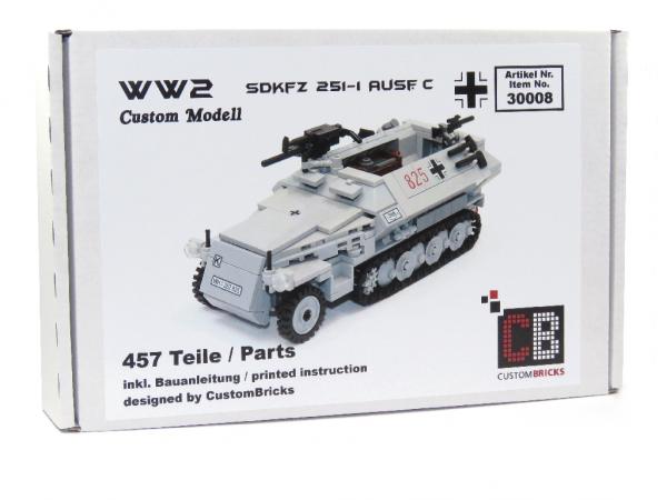 CUSTOM WW2 SdKfz 251-1 Ausf.C mit Soldat aus LEGO® Steinen