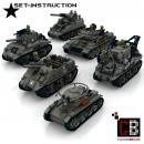 Custom WW2 Alliiertes Panzer Set - T34, T26, M40, M32B1, M7-Priest, M4A2 und Firefly
