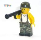 CustomBricks US GI  Soldat mit Bazooka  aus LEGO Teilen mit hochwertigem Druck