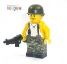 CustomBricks US GI  Soldat mit Waffe aus LEGO Teilen mit hochwertigem Druck